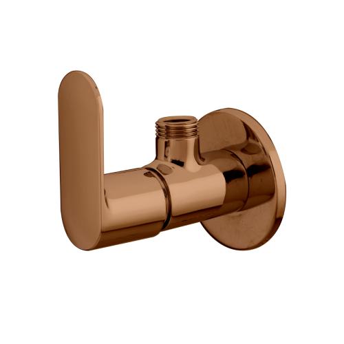 Angle Valve with Wall Flange Rose Gold